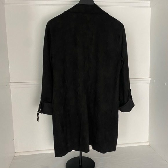 KUT FROM THE KLOTH Faye Faux Suede Open Jacket Black Womens Size Medium - Picture 10 of 11